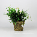 Deluxe designer home decor artificial silk plants wall basket
